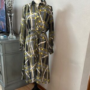 New York & Company Long Sleeve Shirt Dress